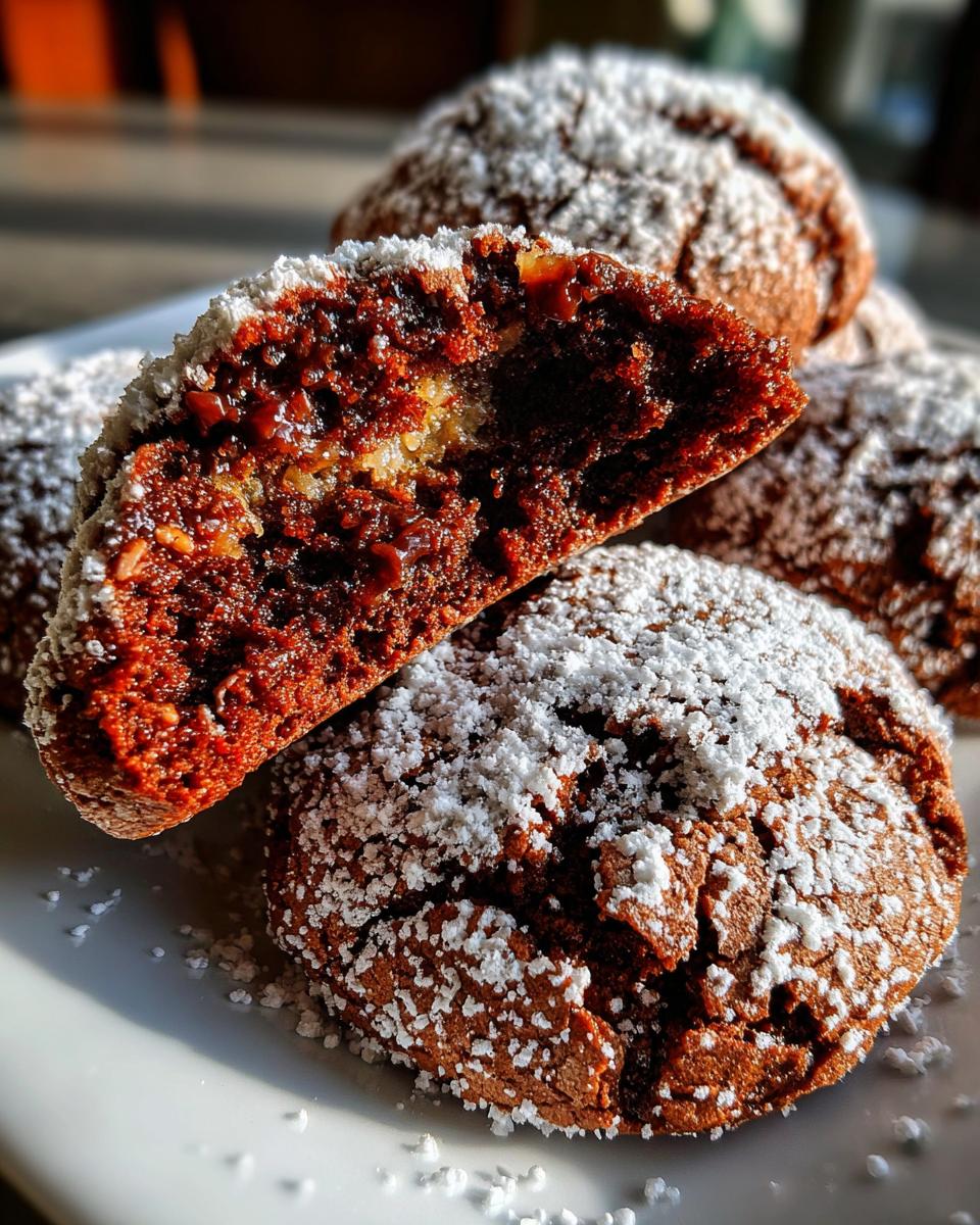 Cayenne & Dark Chocolate Crinkle Cookies - detail 1