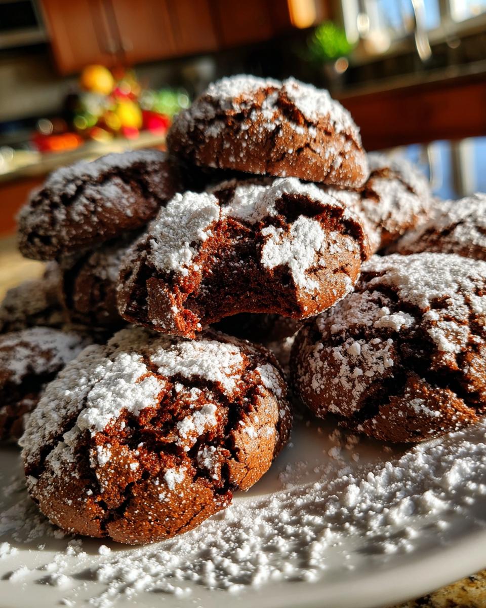 Cayenne & Dark Chocolate Crinkle Cookies - detail 2
