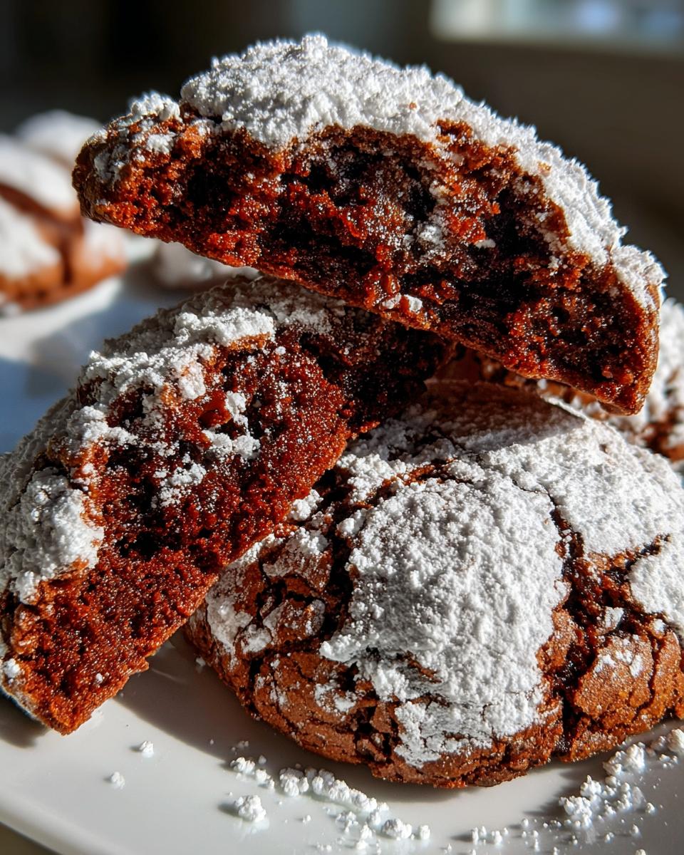 Cayenne & Dark Chocolate Crinkle Cookies
