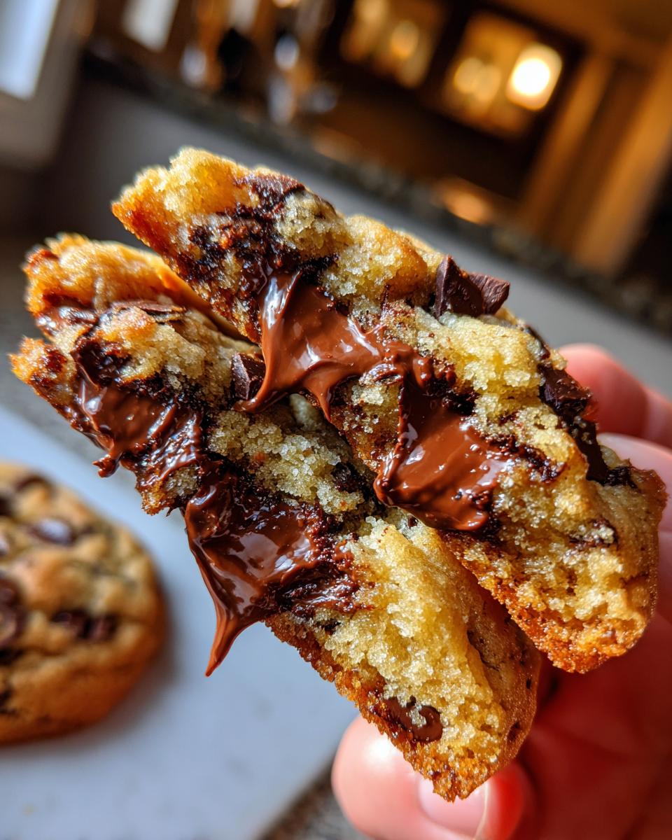 Nutella-Filled Chocolate Chunk Cookies - detail 1