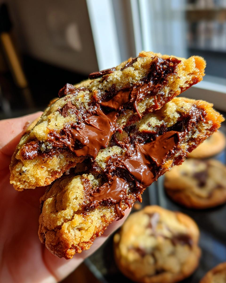 Nutella-Filled Chocolate Chunk Cookies - detail 2