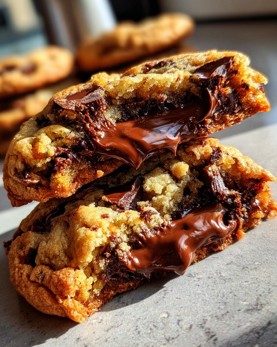 Nutella-Filled Chocolate Chunk Cookies