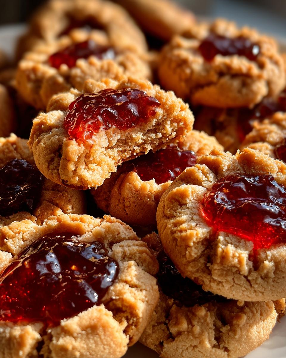 Peanut Butter & Jelly Thumbprint Cookies - detail 1
