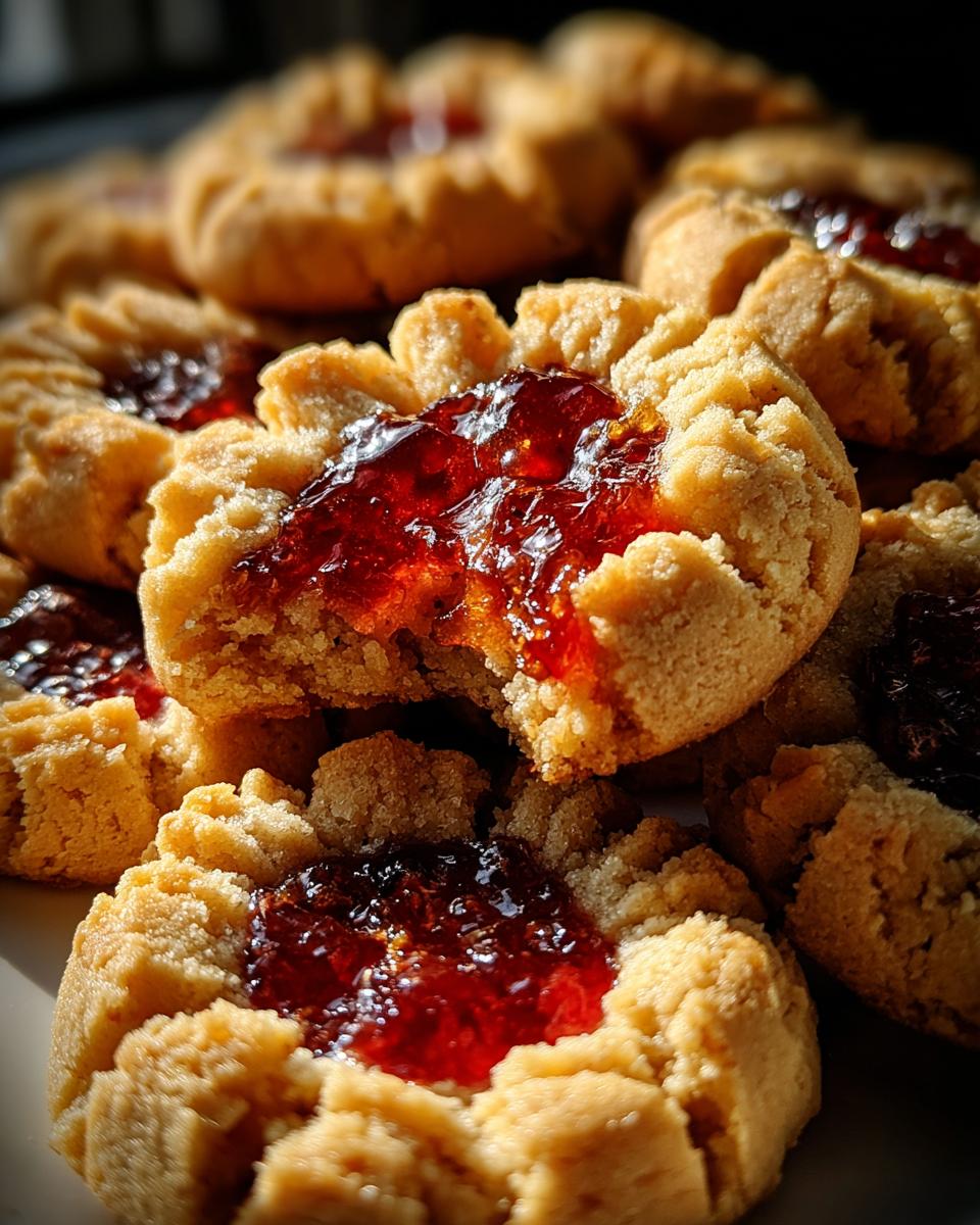 Peanut Butter & Jelly Thumbprint Cookies - detail 2
