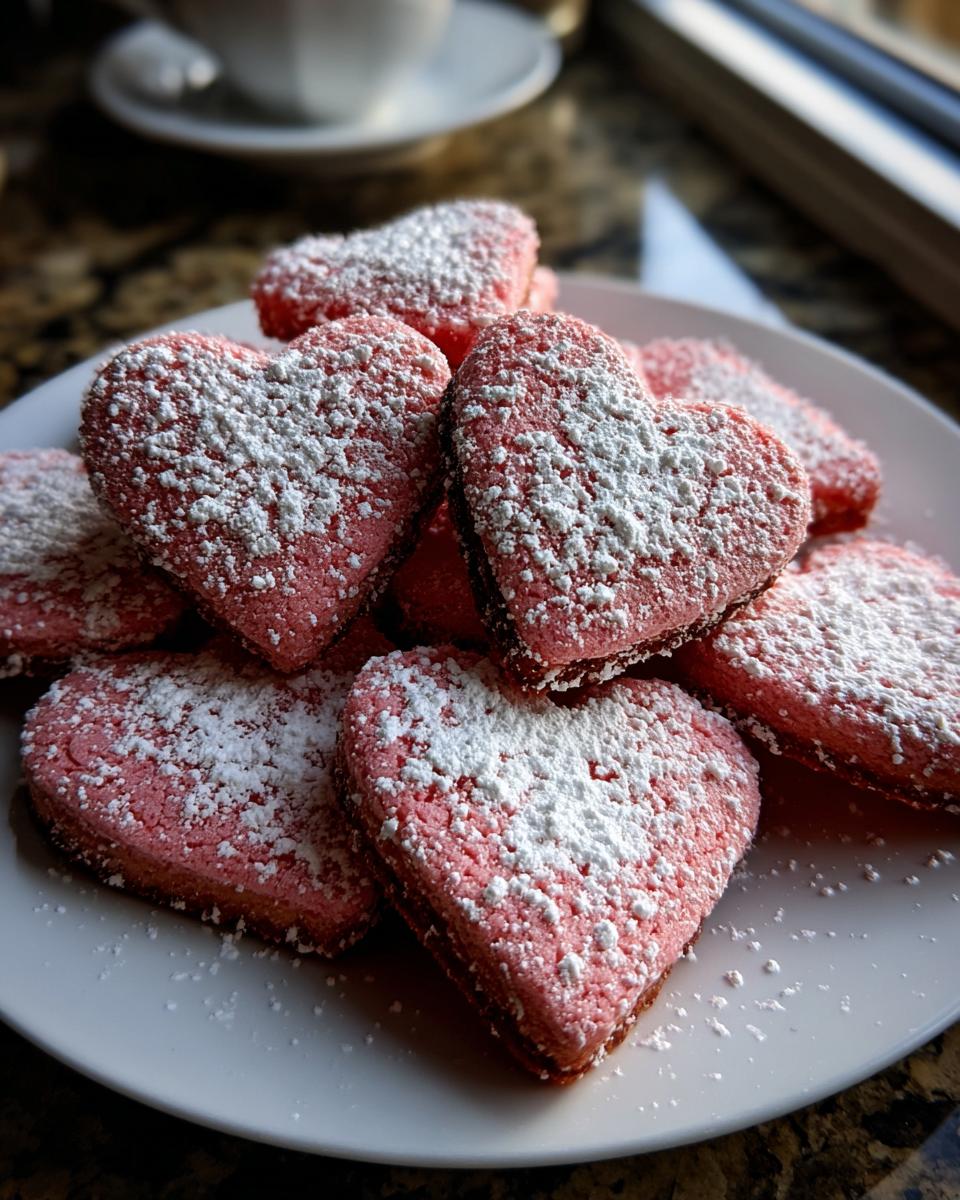 Pink Velvet Heart Cookies - detail 2