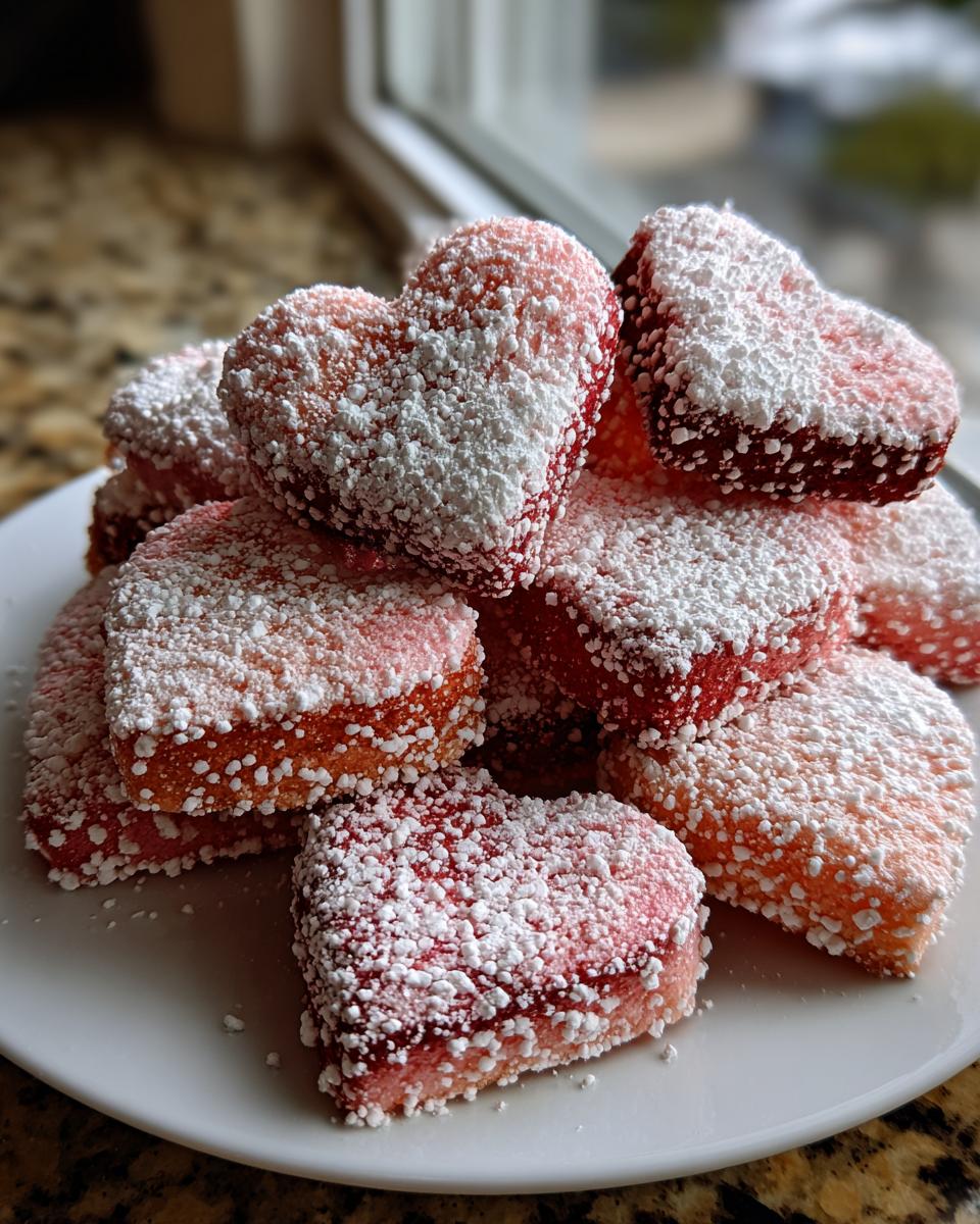 Pink Velvet Heart Cookies