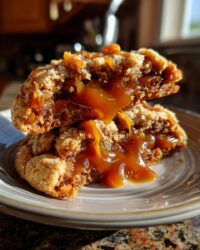 Salted Caramel Stuffed Cookies
