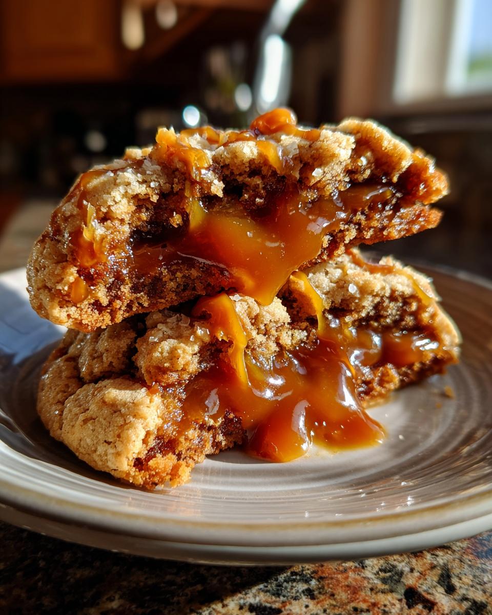 Salted Caramel Stuffed Cookies