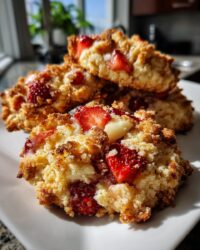 Strawberry Shortcake Crumble Cookies