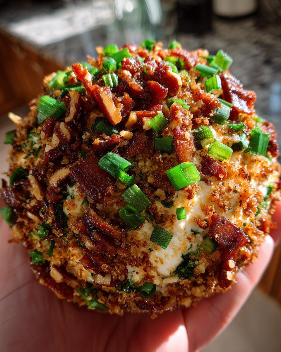 bacon ranch cheese ball - detail 1