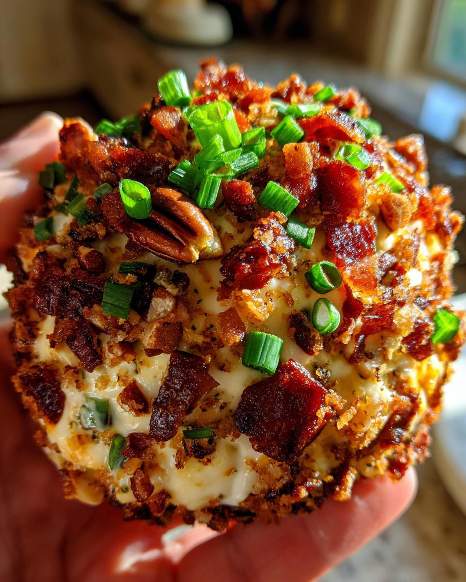 bacon ranch cheese ball - detail 2