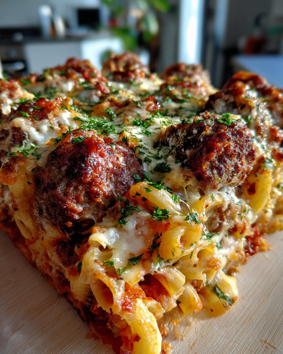 baked ziti and meatballs without ricotta cheese
