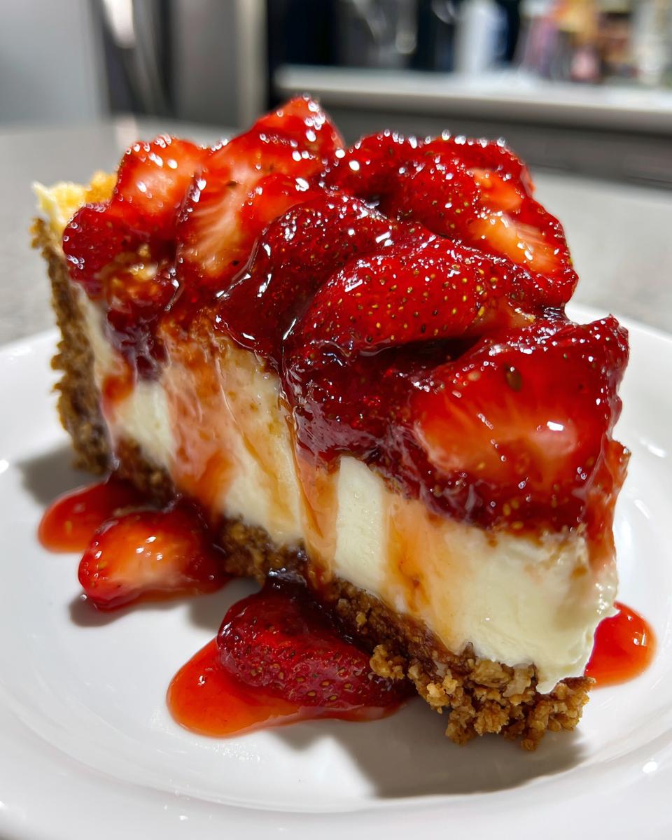 berrylicious strawberry crunch cheesecake - detail 1