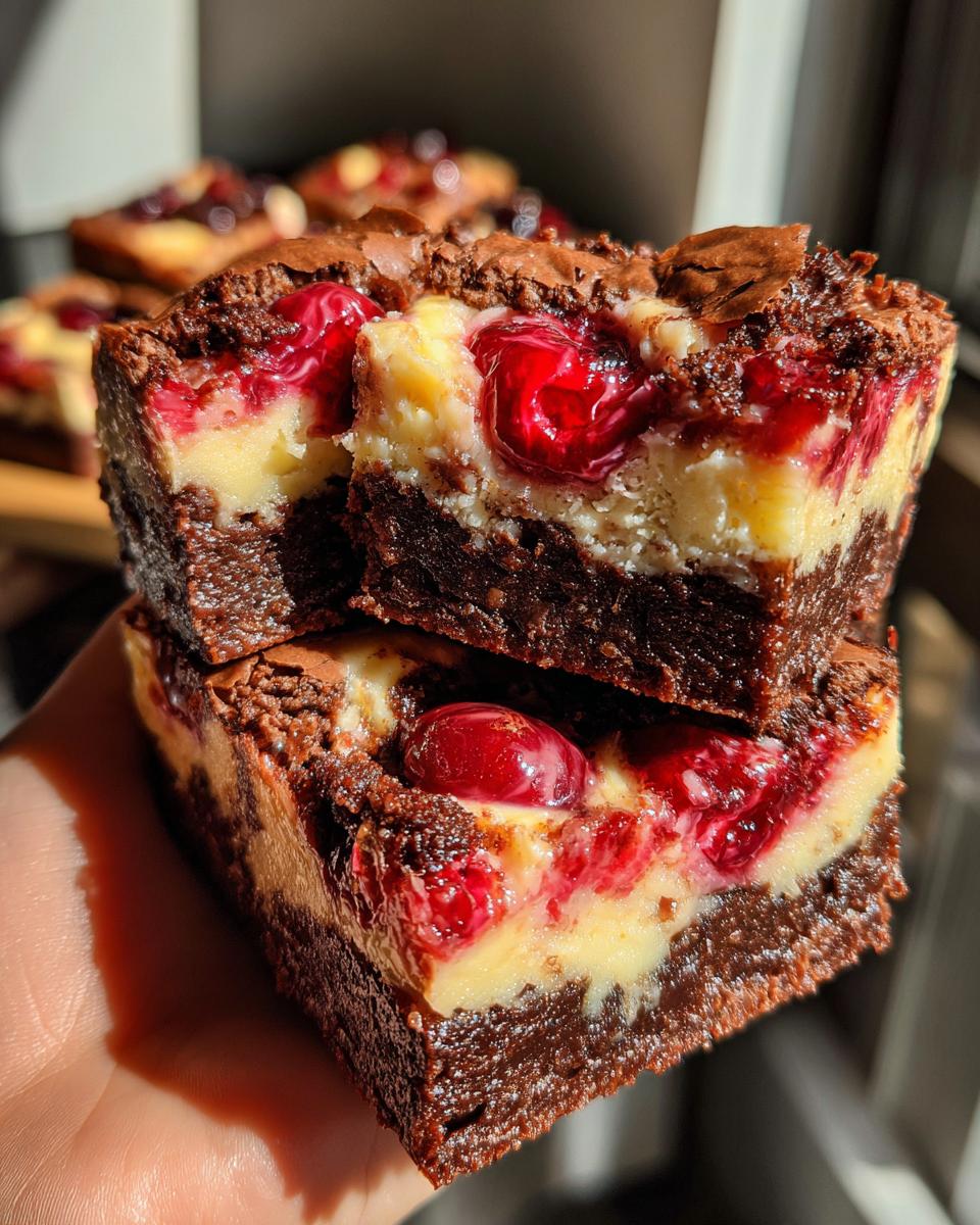 cherry cheesecake brownies easy - detail 1