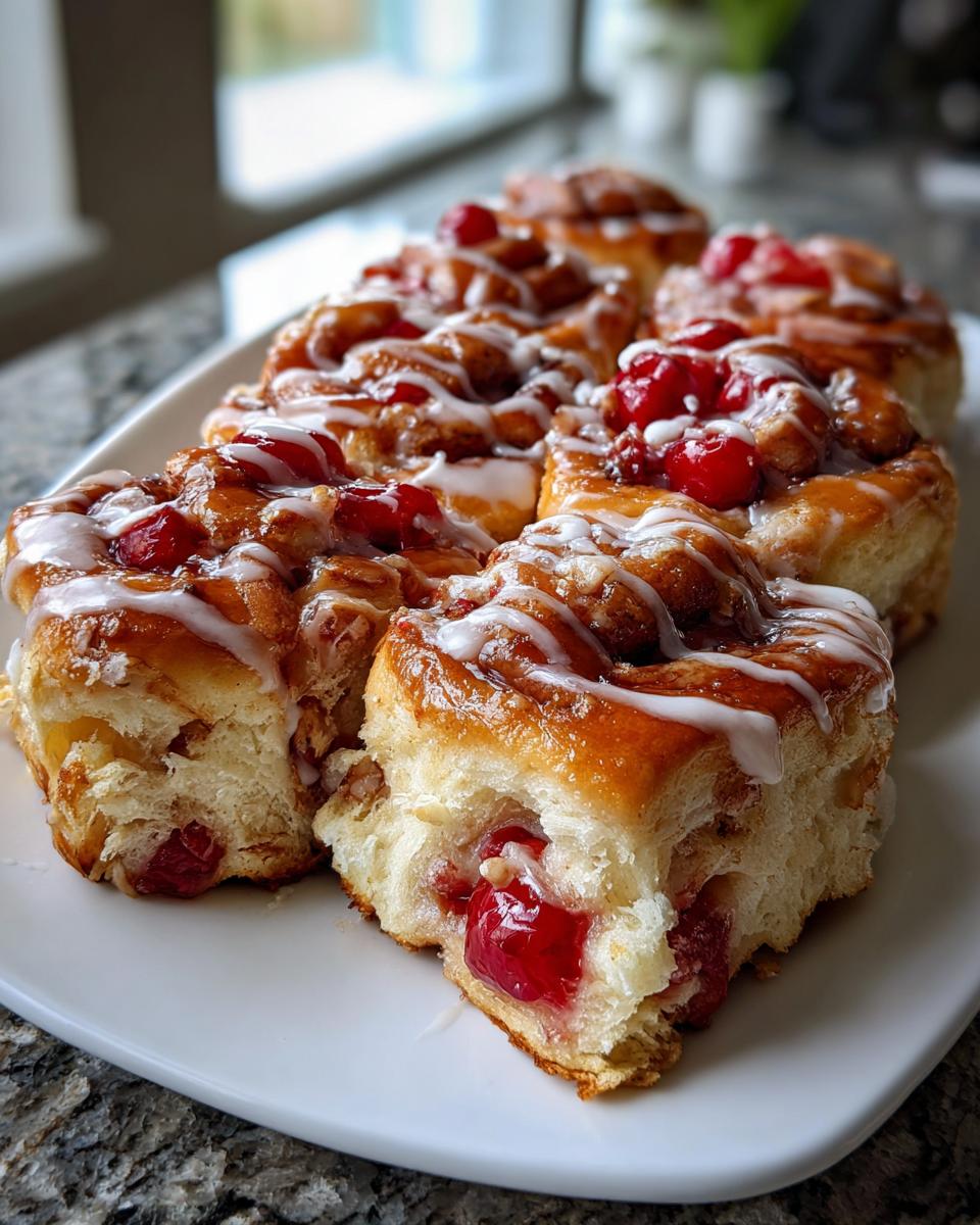 cherry sweet rolls - detail 1