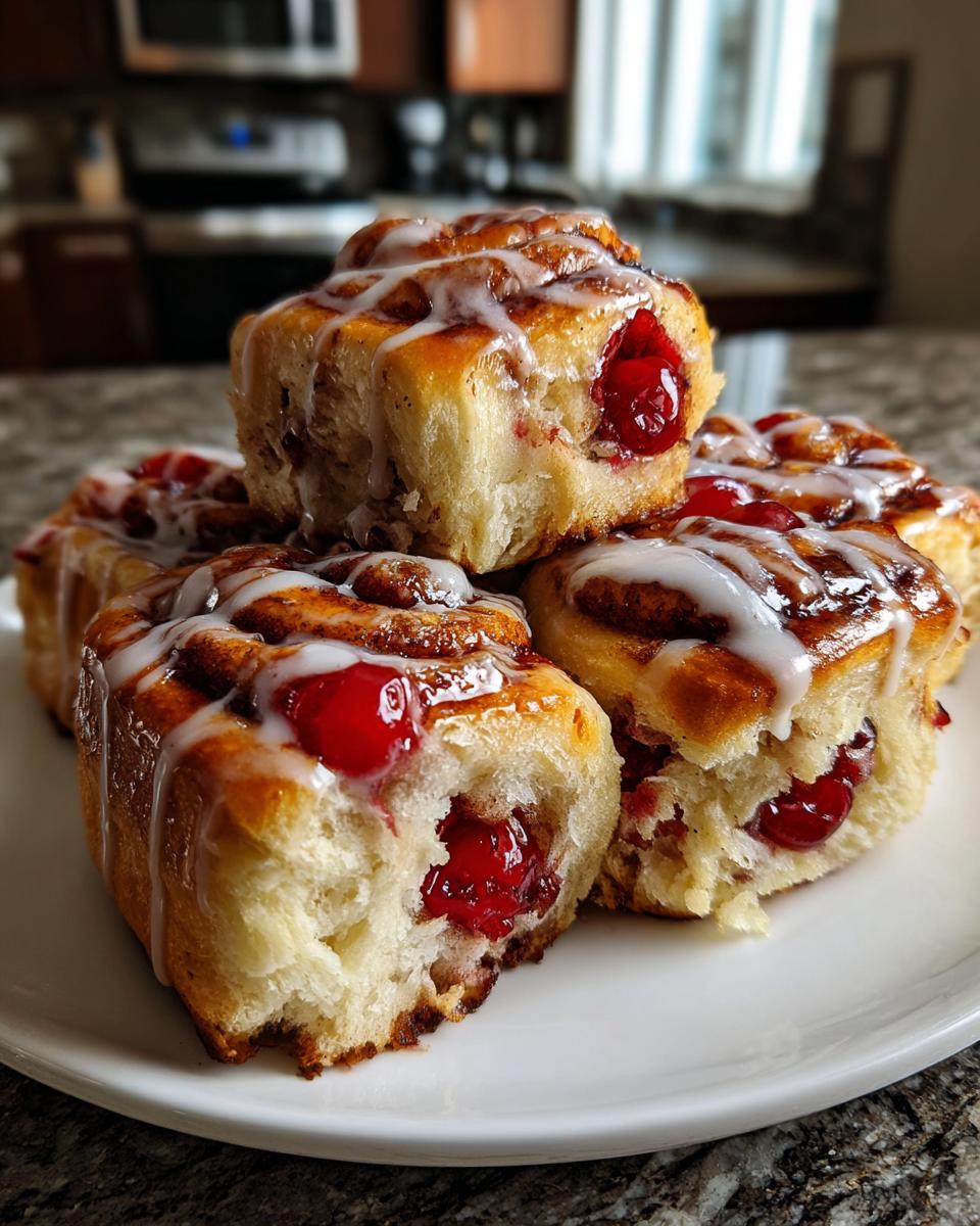 cherry sweet rolls - detail 2
