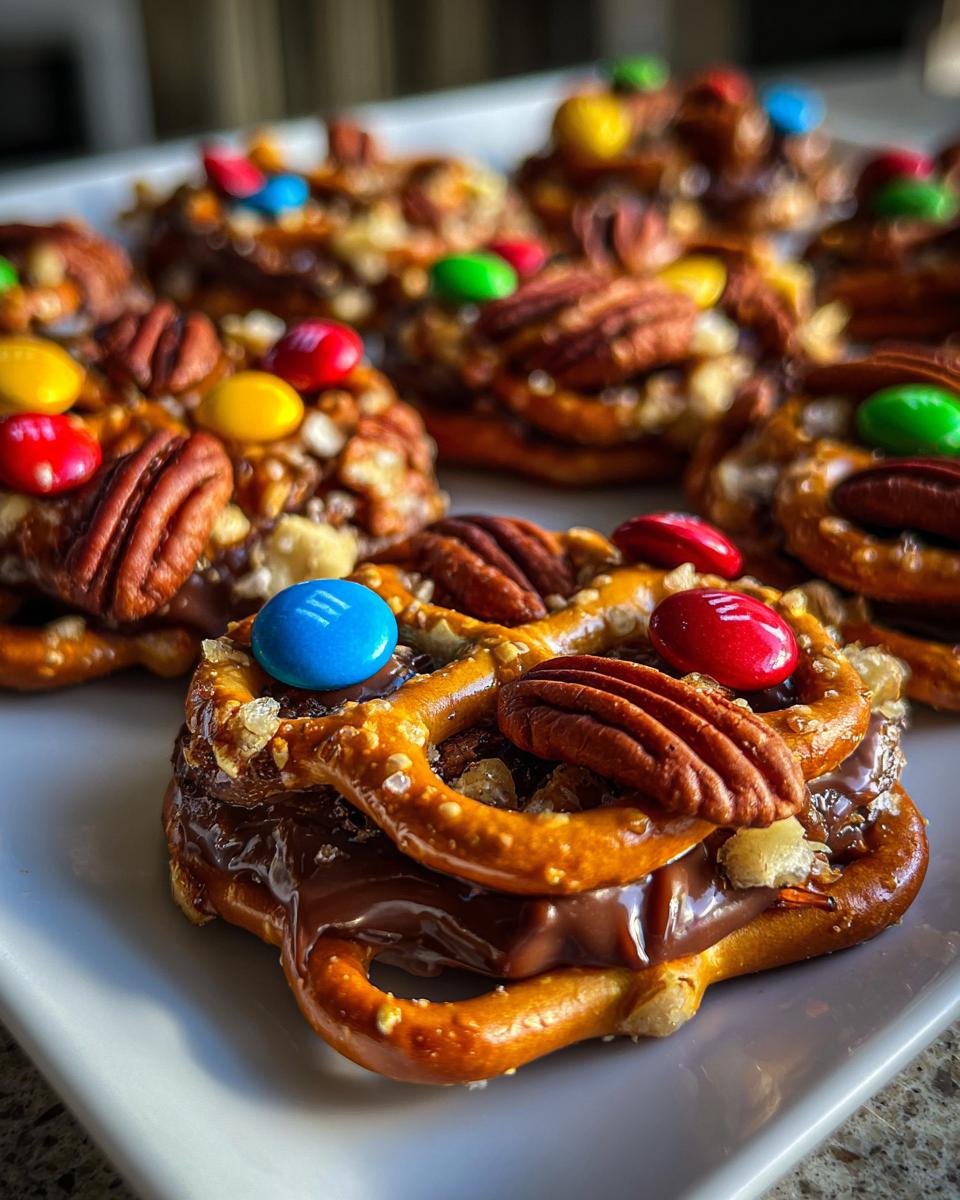 christmas rolo pretzel sandwiches