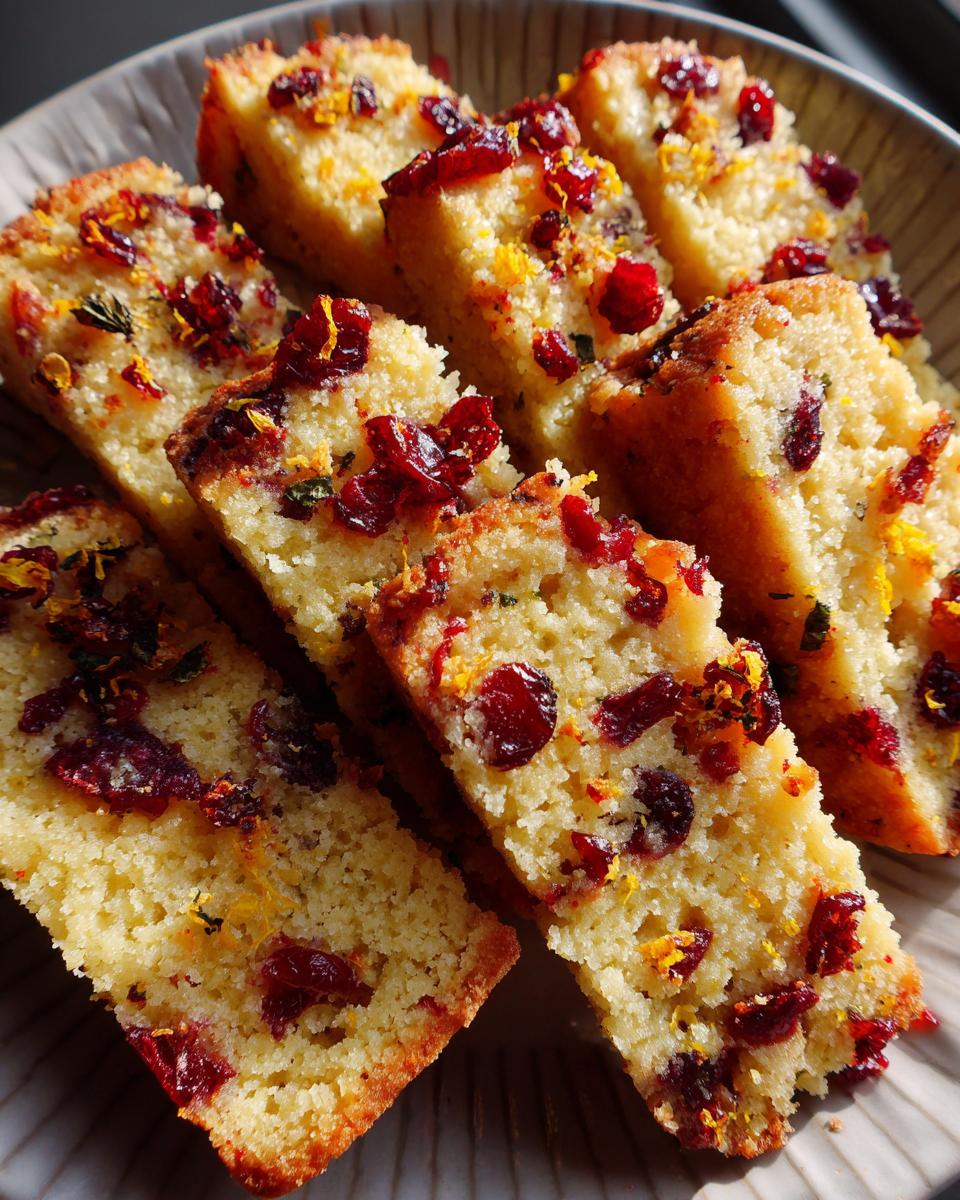 cranberry orange shortbread cookies - detail 1