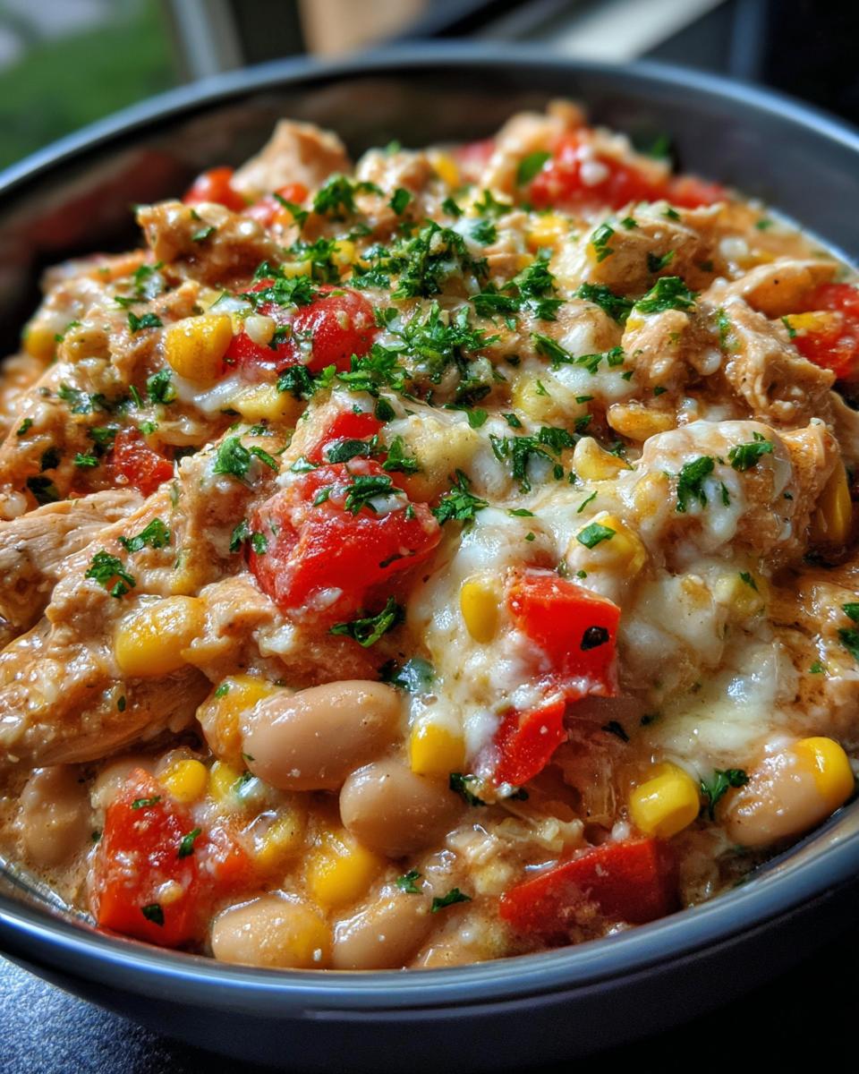 cream cheese chicken chili - detail 1