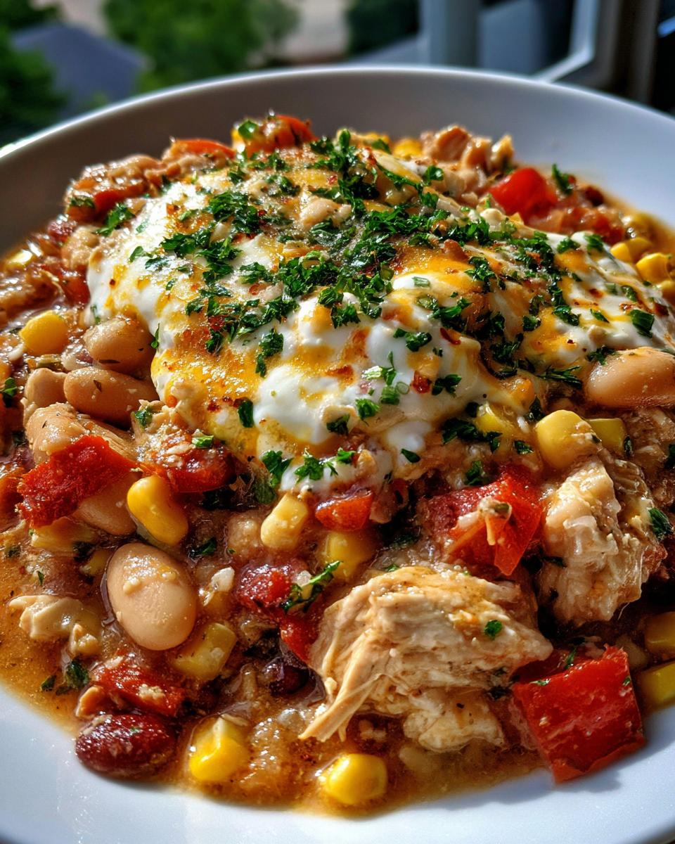 cream cheese chicken chili - detail 2