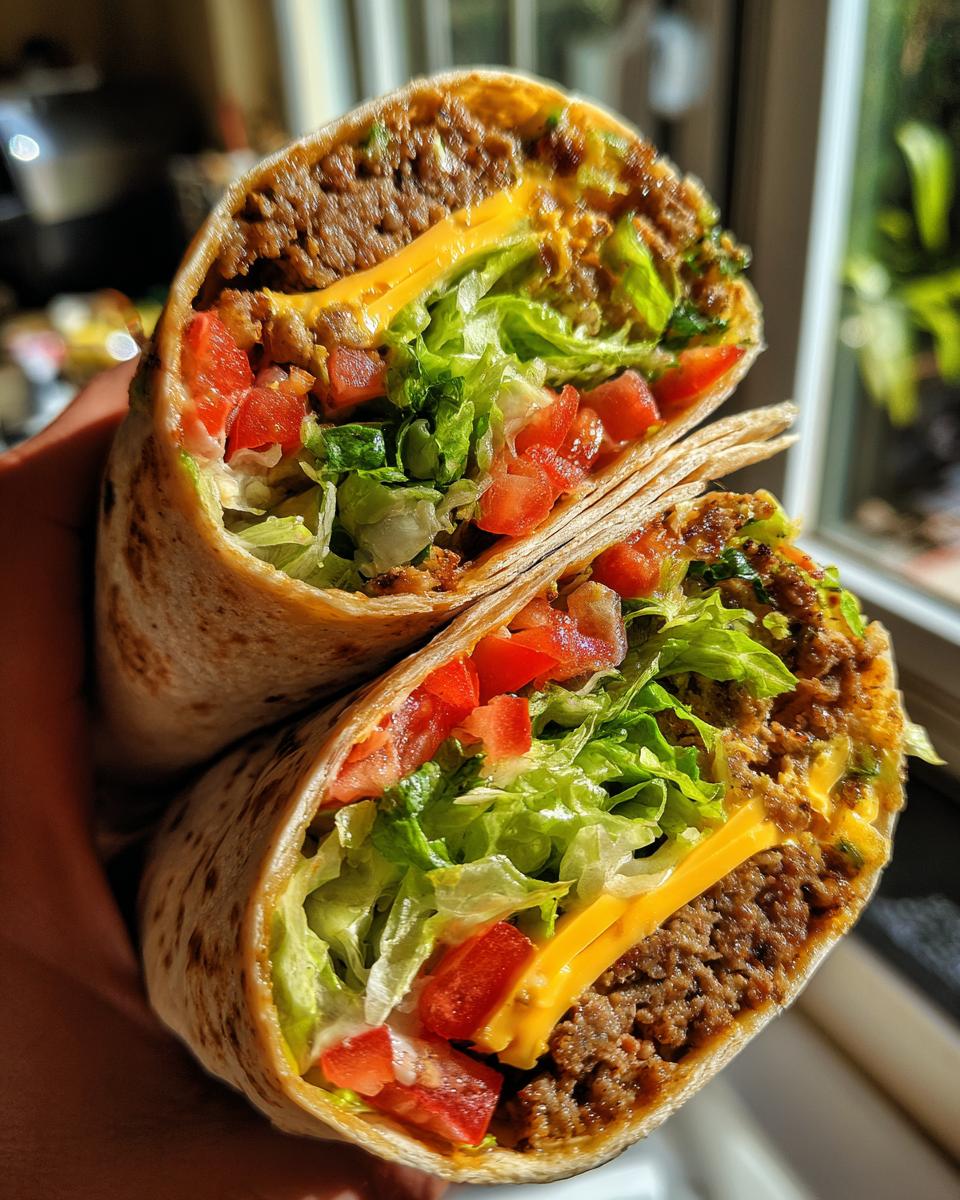 healthy burger wrap - detail 1