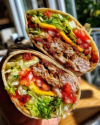 healthy burger wrap