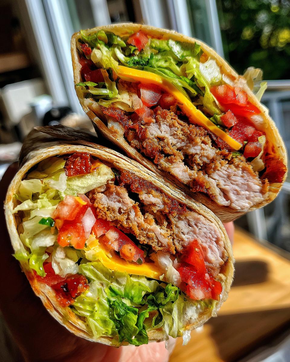 healthy burger wrap