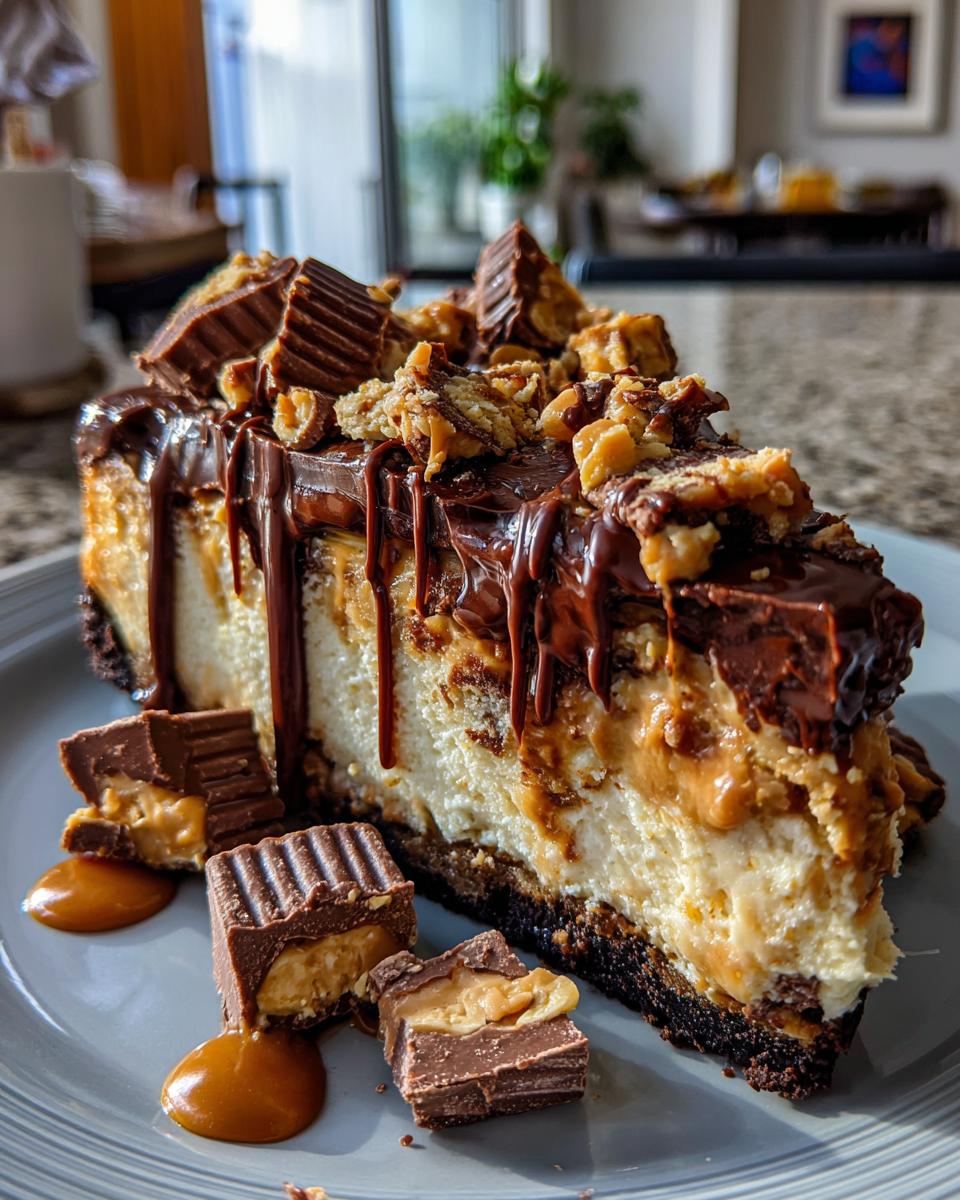 peanut butter cup cheesecake - detail 1