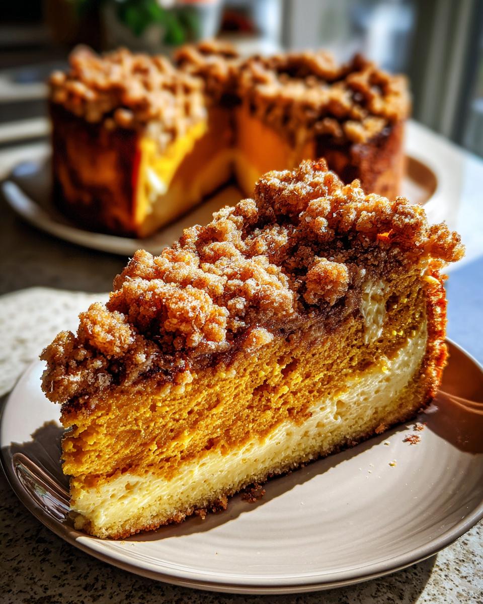 pumpkin cream cheese crumb cake - detail 1