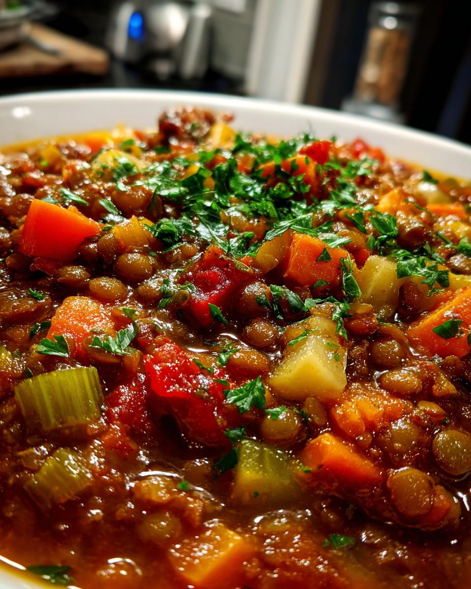 scottish lentil soup - detail 1