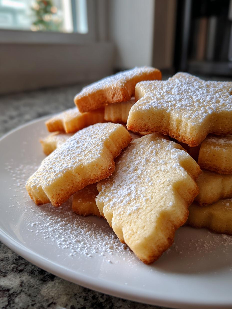 4 ingredient christmas shortbread cookies - detail 1