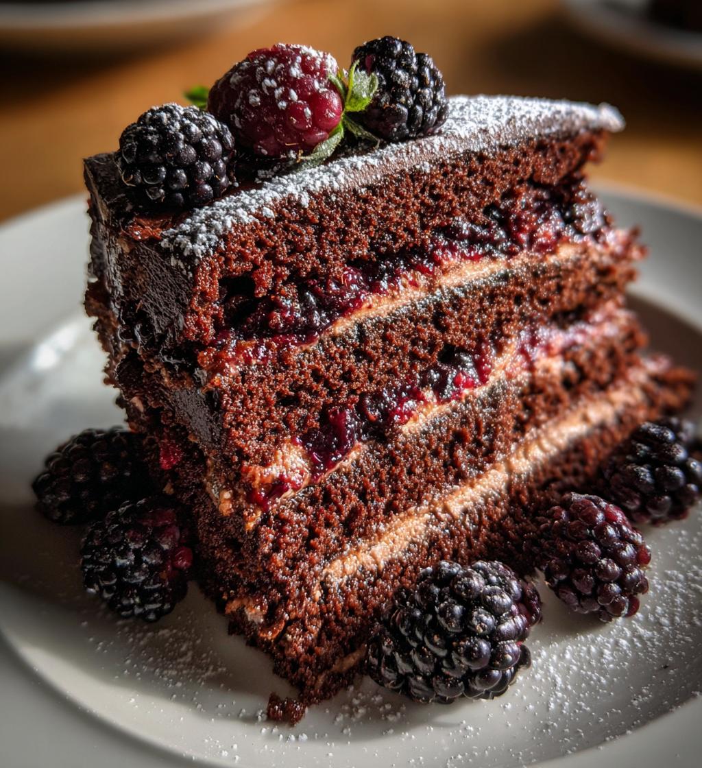 Chocolate Blackberry Gothic Halloween Cake