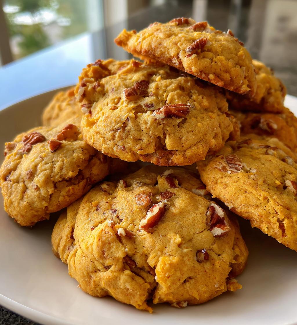 Pumpkin Cookies with Pecans - detail 1