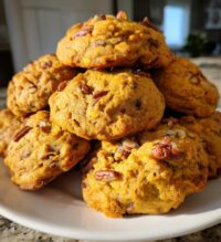 Pumpkin Cookies with Pecans