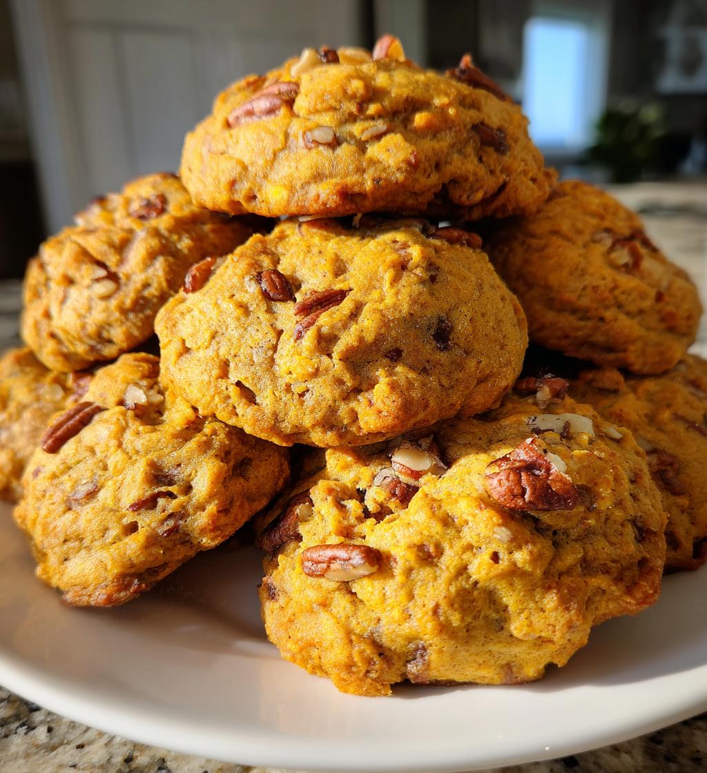 Pumpkin Cookies with Pecans