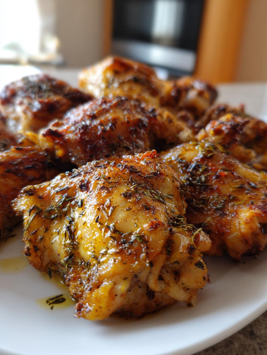 air fryer chicken thighs - detail 1
