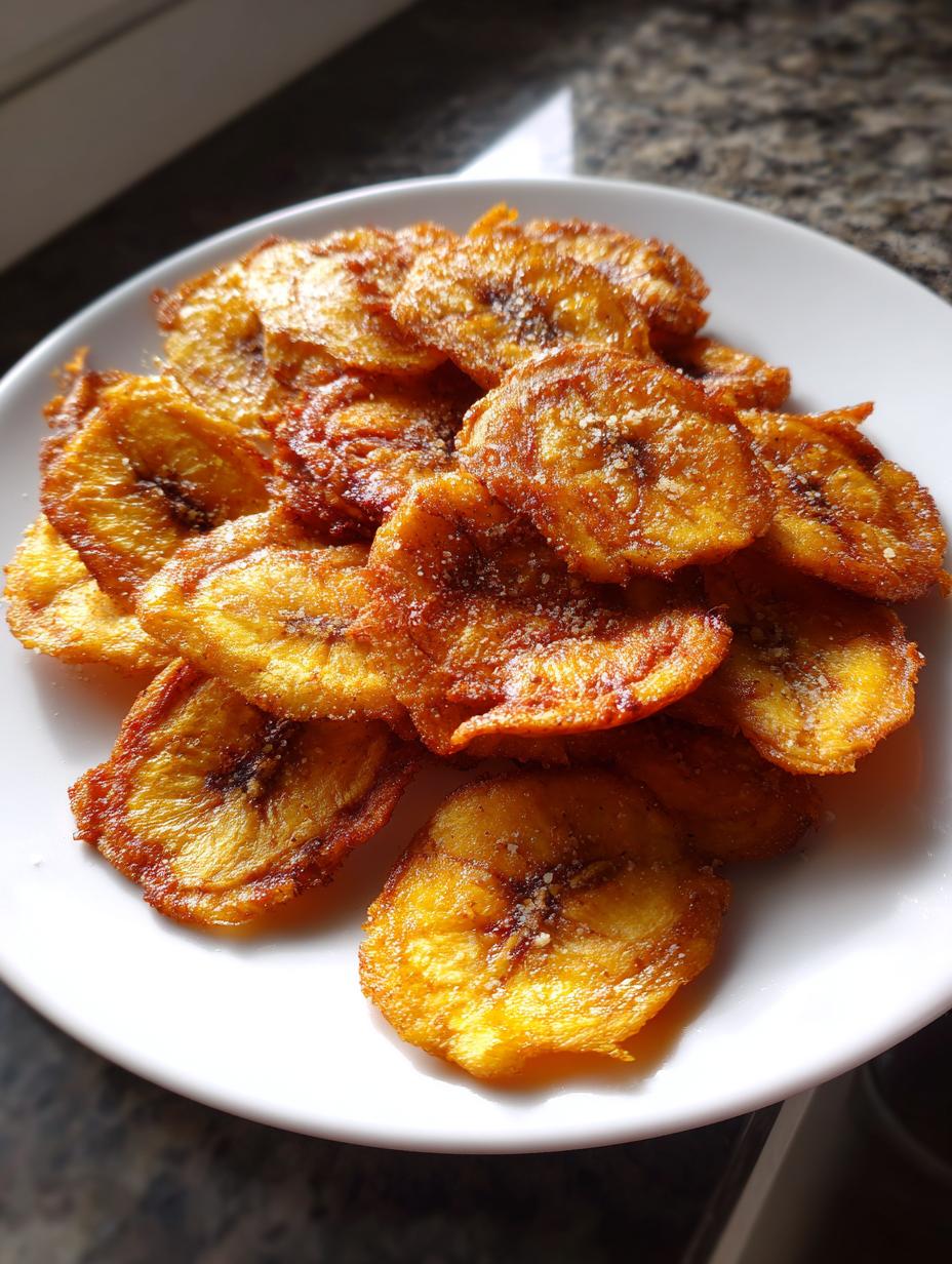 air fryer plantain chips - detail 1