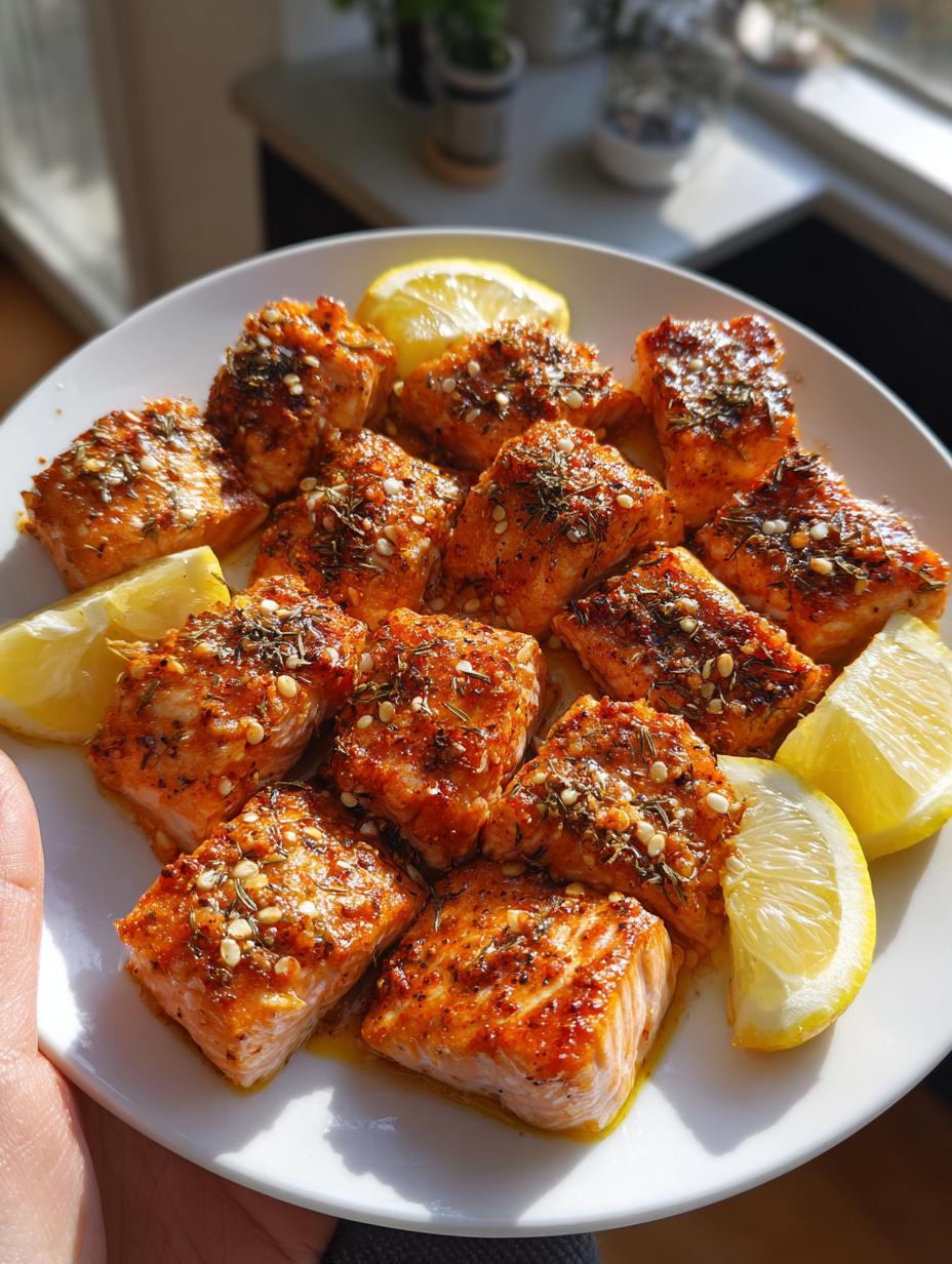 air fryer salmon bites