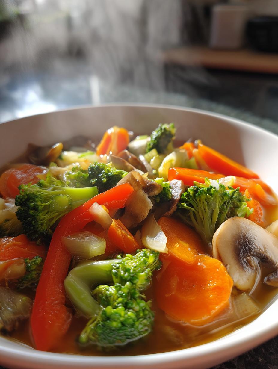 asian vegetable soup - detail 1