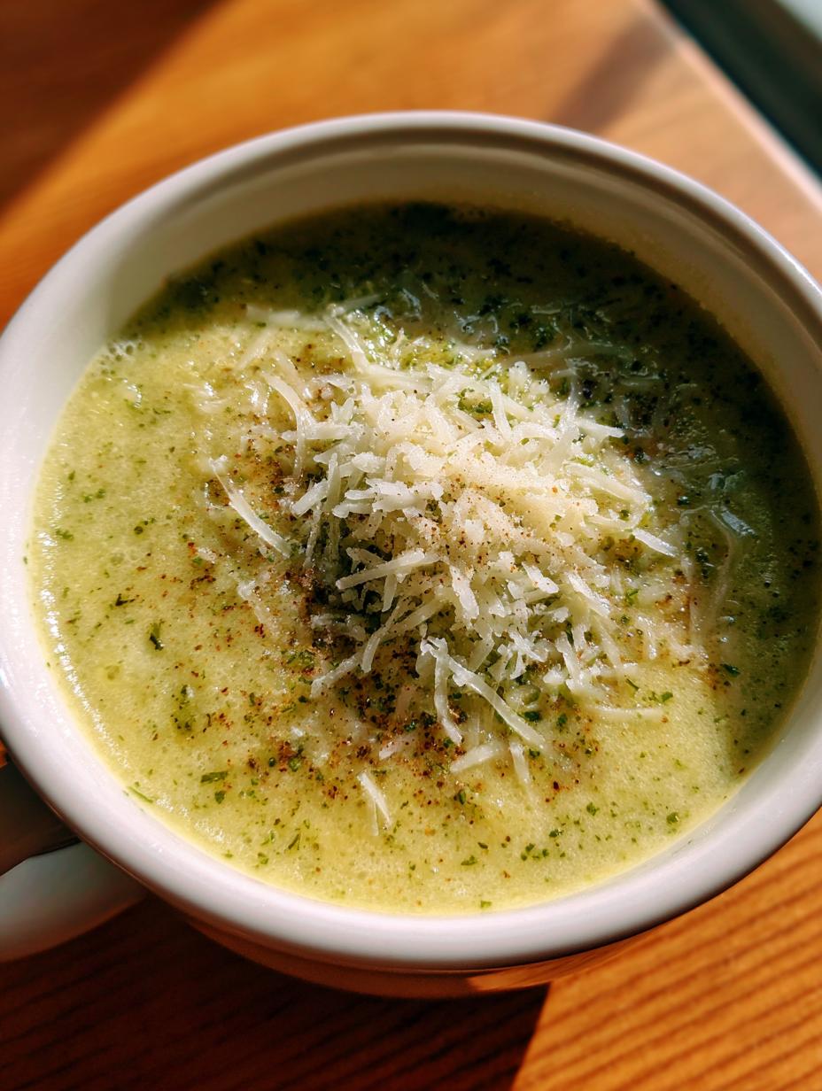 asparagus soup with lemon and parmesan - detail 1