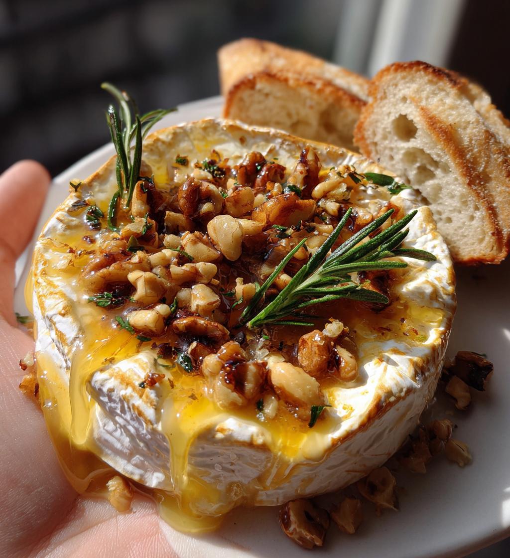 baked brie with honey - detail 1