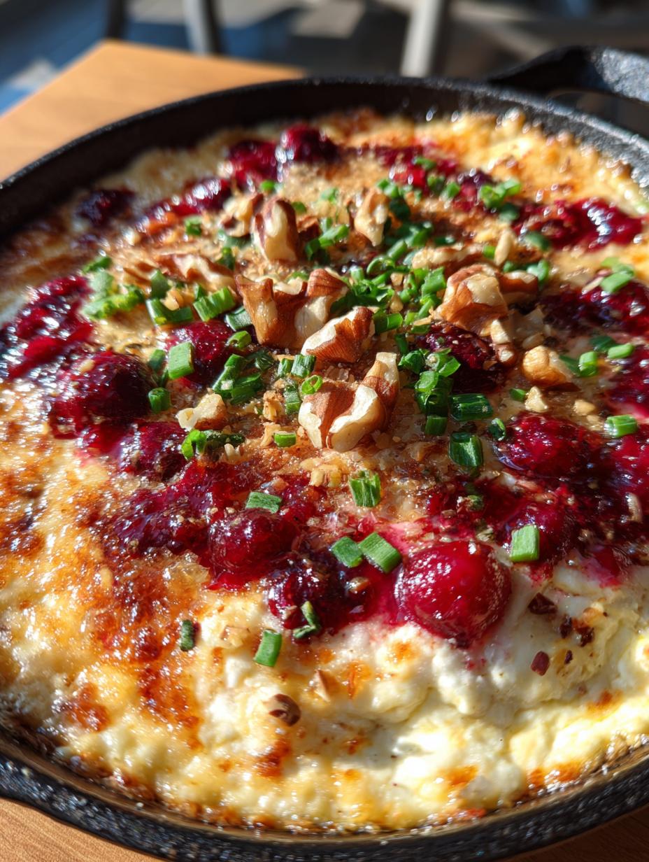baked cream cheese cranberry dip - detail 1