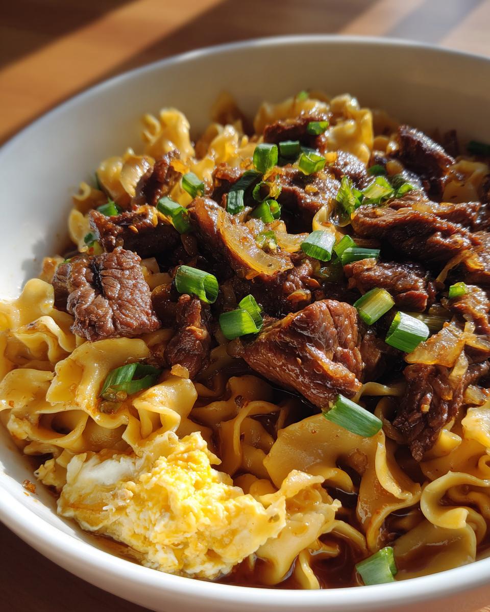 beef and noodles - detail 1