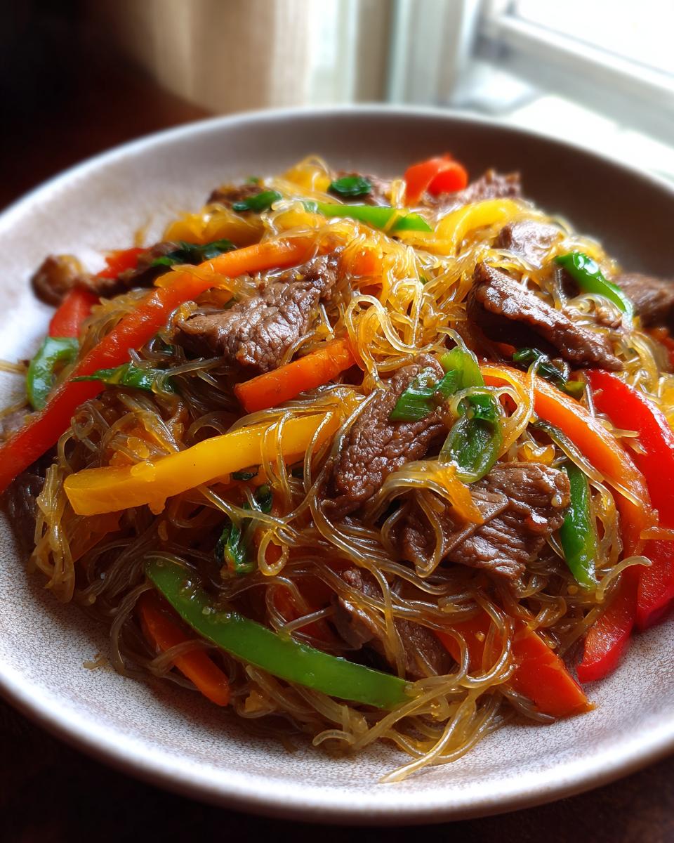 beef glass noodles stir fry - detail 1