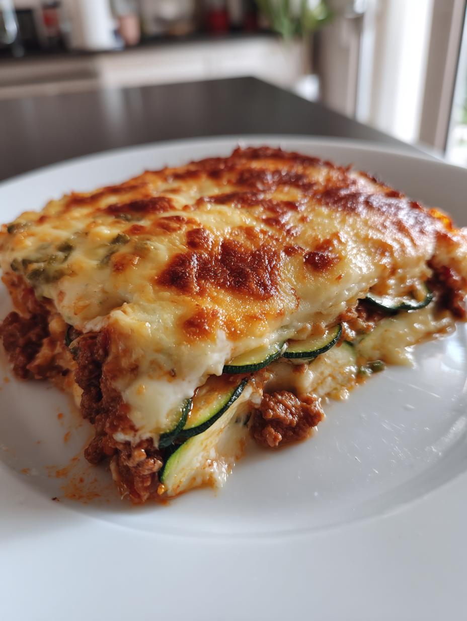 beef mince and zucchini gratin - detail 1