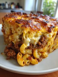 beef mince macaroni pie