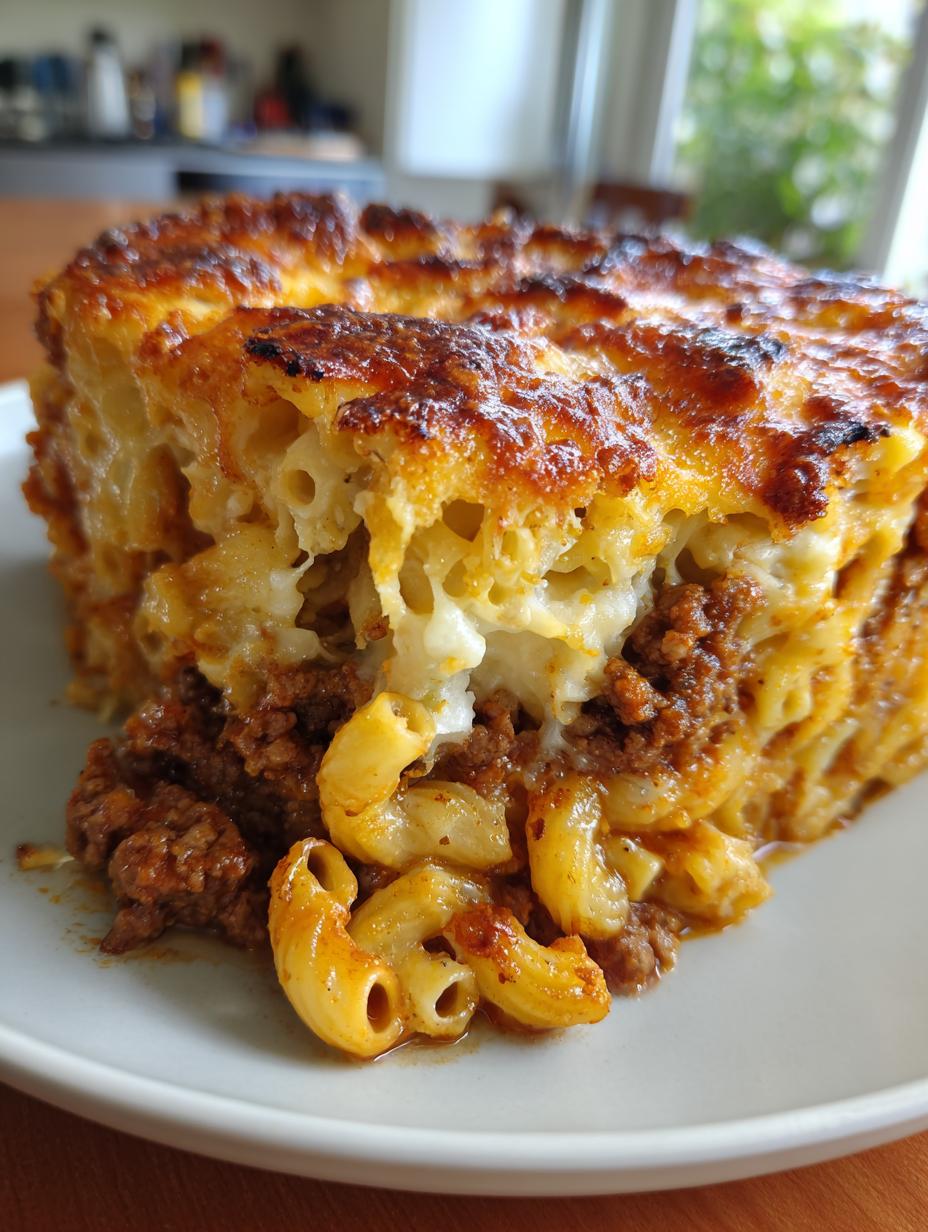 beef mince macaroni pie