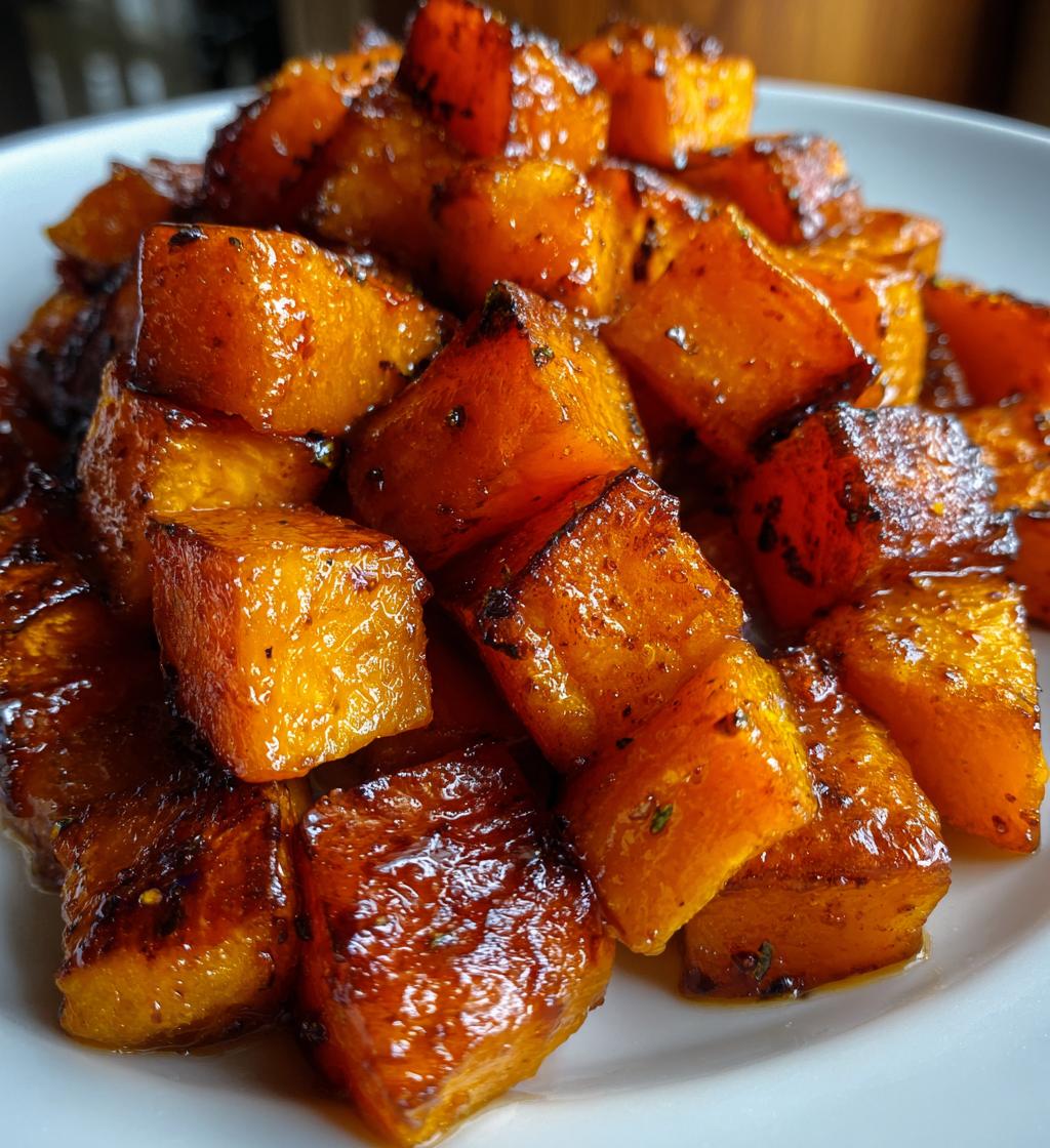 bourbon and cinnamon roasted butternut squash - detail 1
