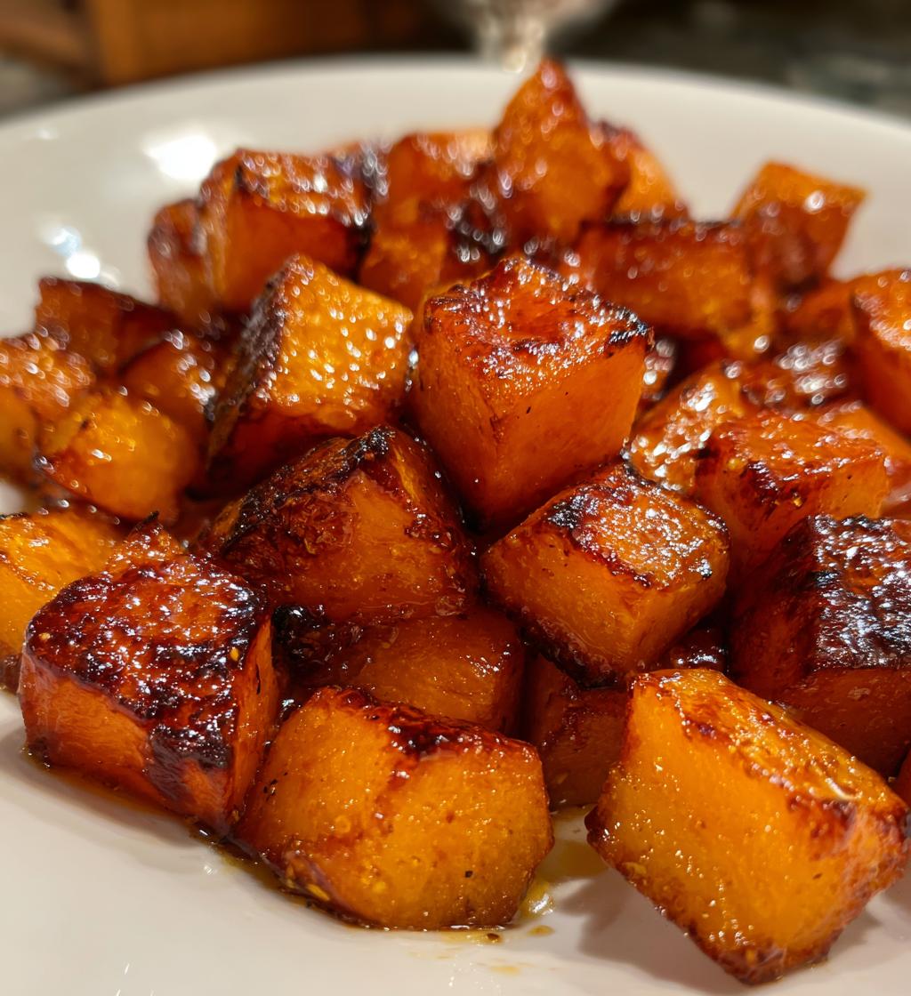 bourbon and cinnamon roasted butternut squash