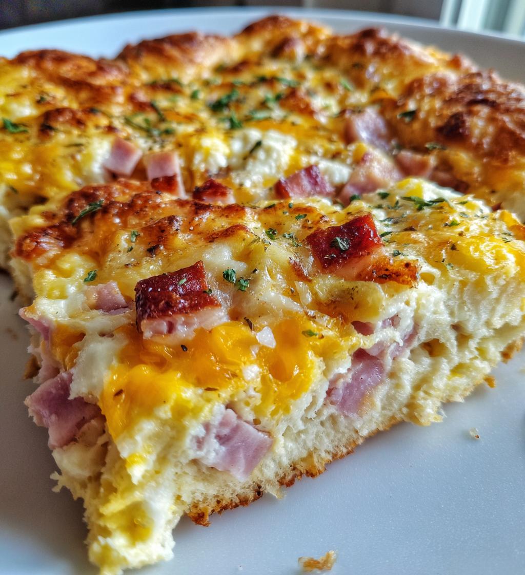 breakfast casserole with crescent rolls - detail 1